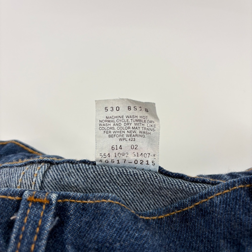 Vintage Levis 517 Jeans W35 L34 Orange Tab Bootcut Denim Made USA Western - Picture 13 of 16